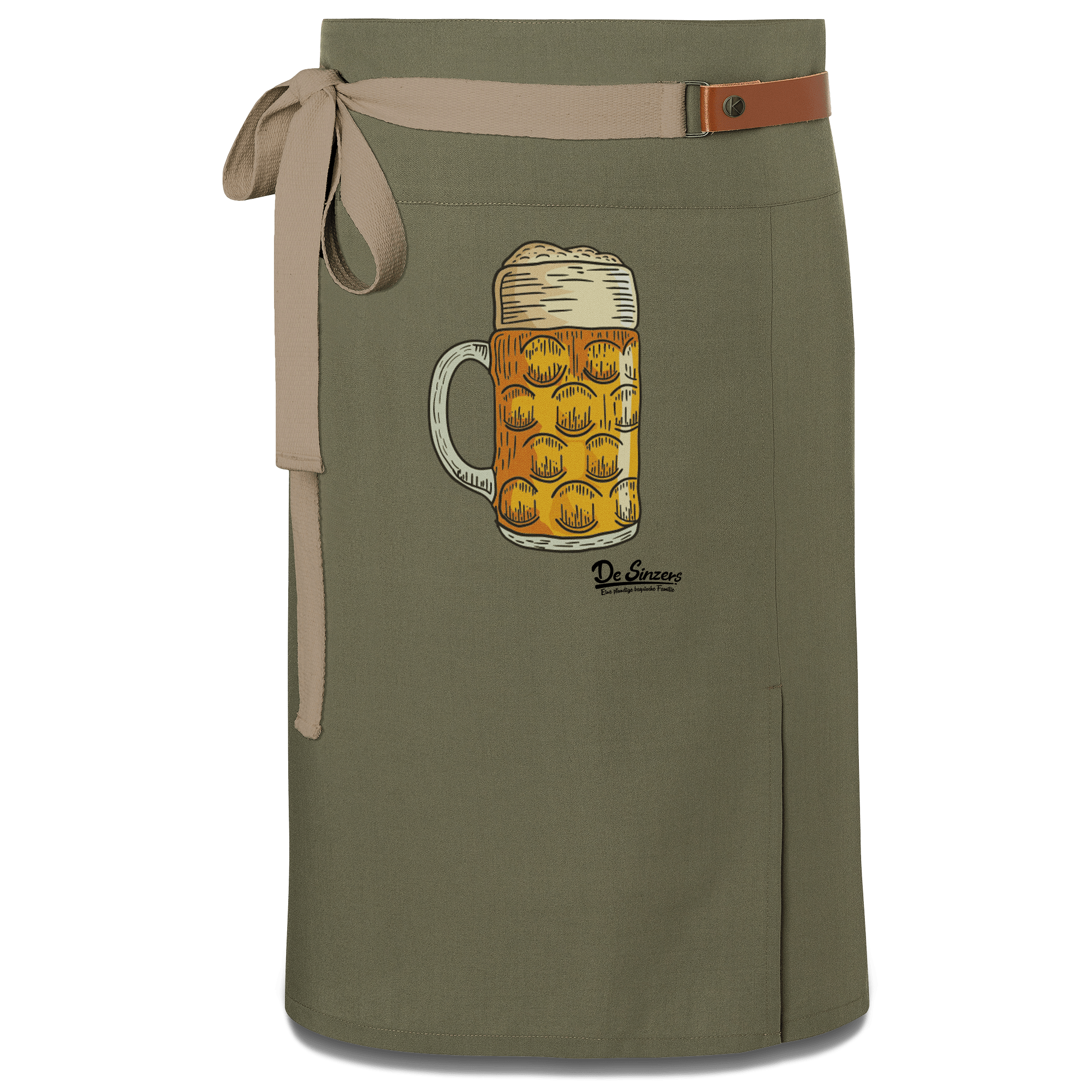 Die Elemente Mass Bier Schuerze Vorbinder Gruen Langhausen Front