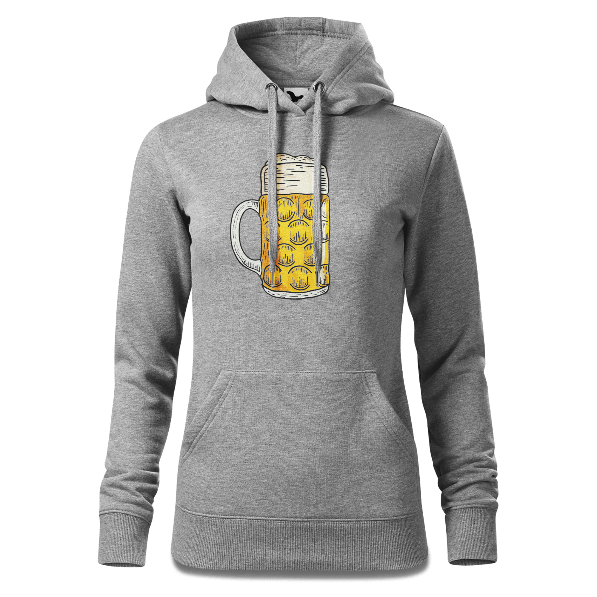 Die Elemente Mass Bier Sweatshirt Hoody Damen Grau Meliert Kieling Front