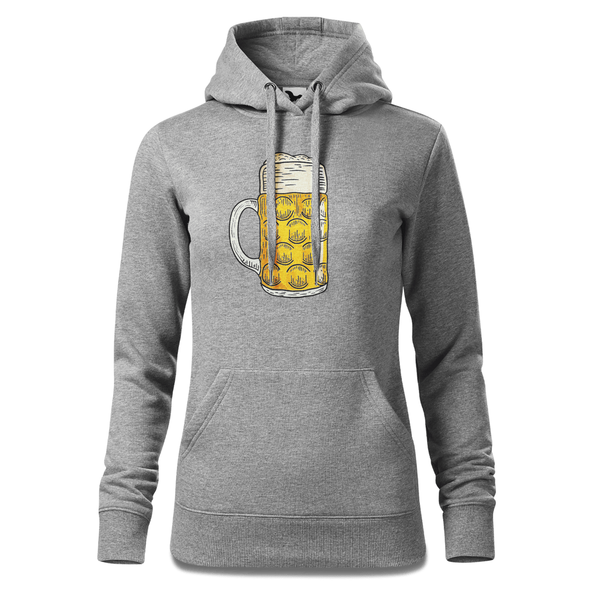 Die Elemente Mass Bier Sweatshirt Hoody Damen Grau Meliert Kieling Front