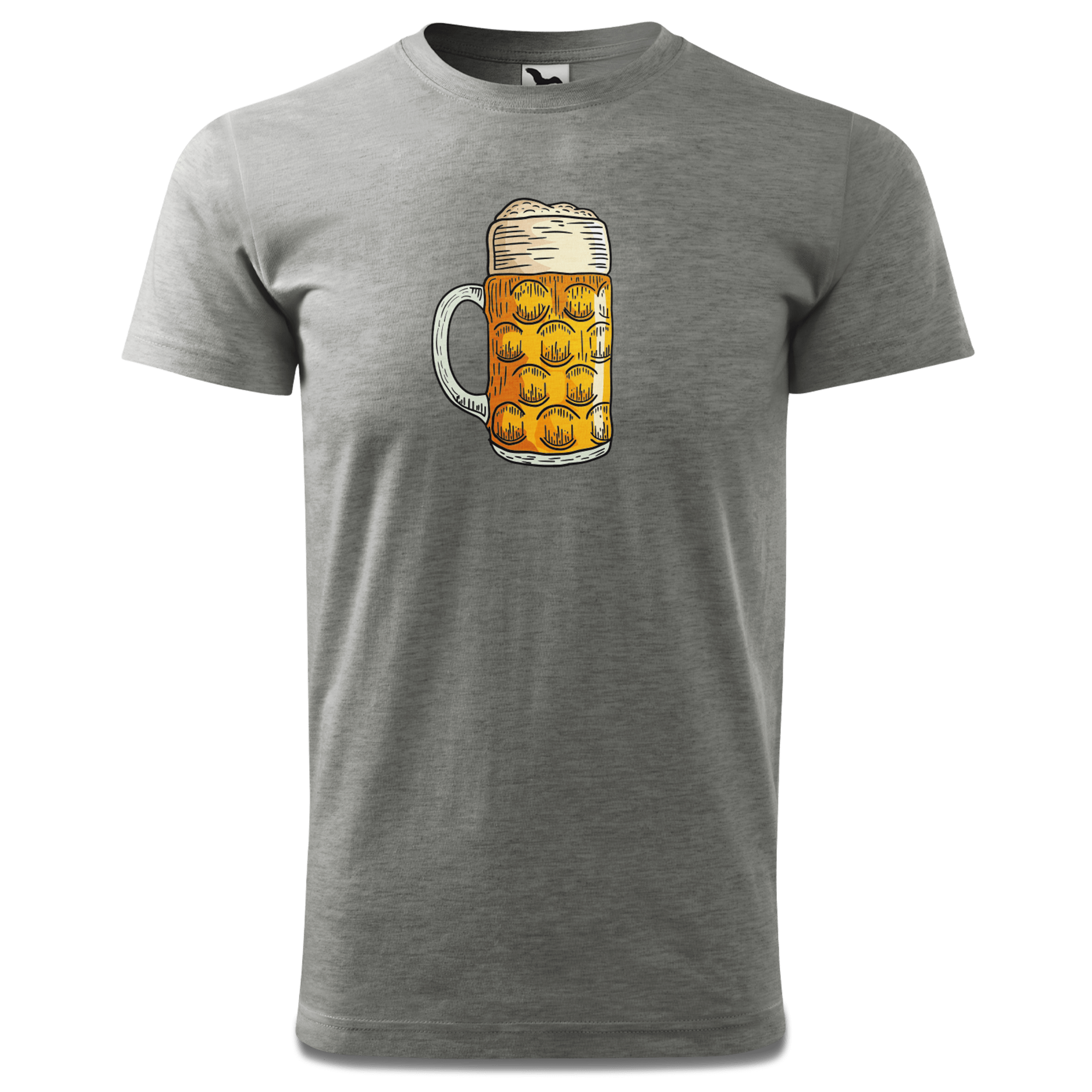 Die Elemente Mass Bier T Shirt Herren Grau Meliert Hofau Front