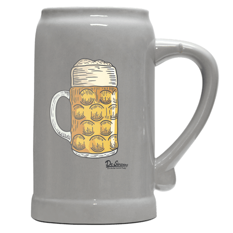 Die Elemente Mass Bier Bierkrug 1000ml Grau Zugspitze Front