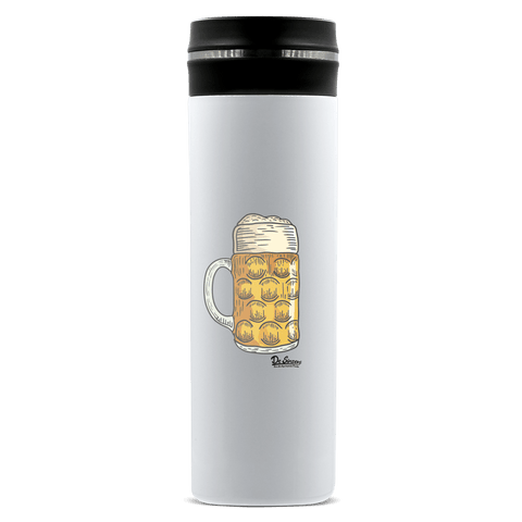 Die Elemente Mass Bier Edelstahl Thermoflasche 450ml Weiss Geigelstein Front