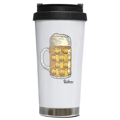 Die Elemente Mass Bier Edelstahl Trinkbecher To Go 470ml Weiss Wildbarren Front