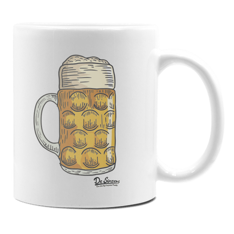 Die Elemente Mass Bier Keramik Kaffeetasse 330ml Weiss Rampoldplatte Front