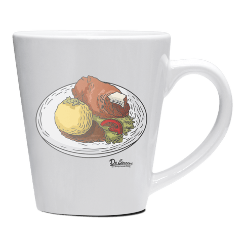 Die Elemente Schweinsbraten Keramik Kaffeetasse 200ml Weiss Herzogstand Front