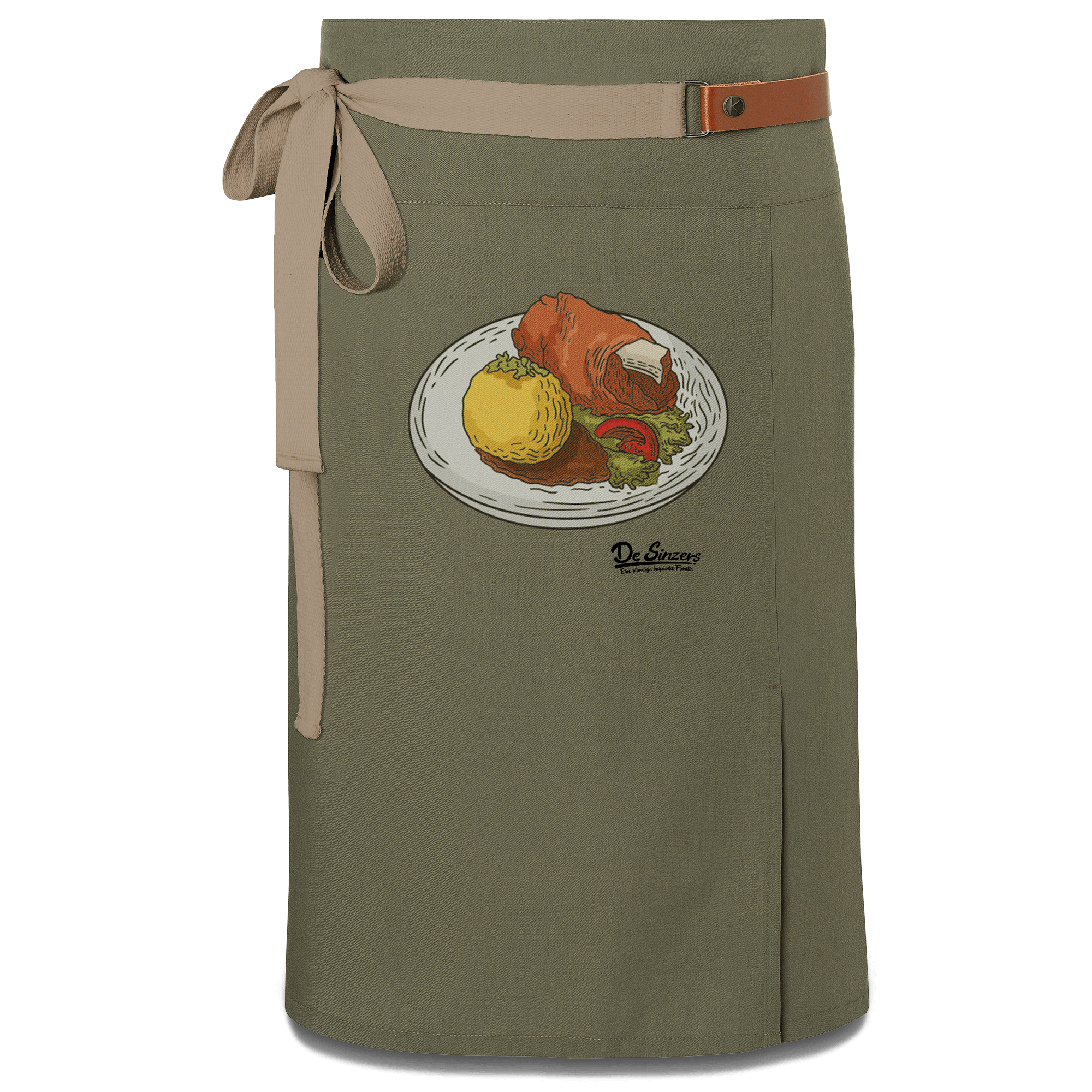 Die Elemente Schweinsbraten Schuerze Vorbinder Gruen Langhausen Front