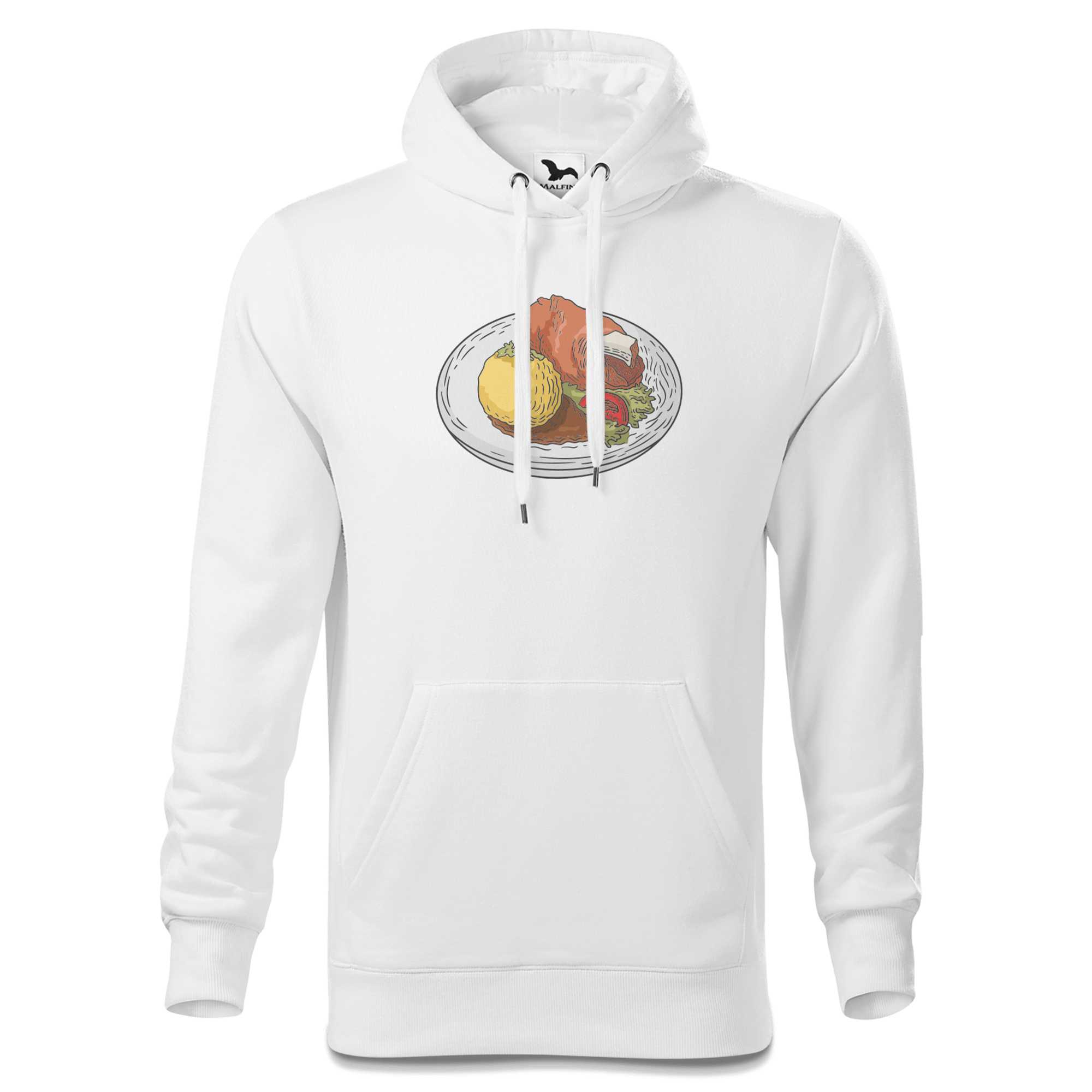 Die Elemente Schweinsbraten Sweatshirt Hoody Herren Weiss Reikering Front