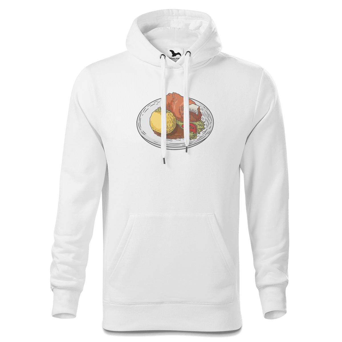 Die Elemente Schweinsbraten Sweatshirt Hoody Herren Weiss Reikering Front
