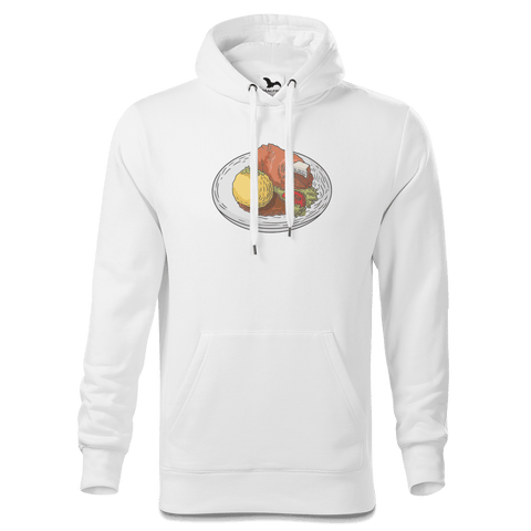 Die Elemente Schweinsbraten Sweatshirt Hoody Herren Weiss Reikering Front
