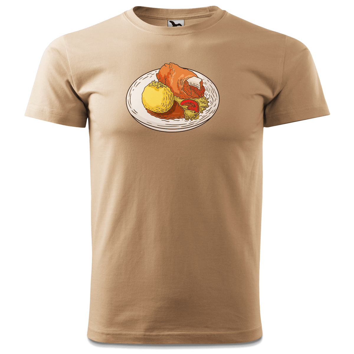 Die Elemente Schweinsbraten T Shirt Herren Sand Hofmuehle Front