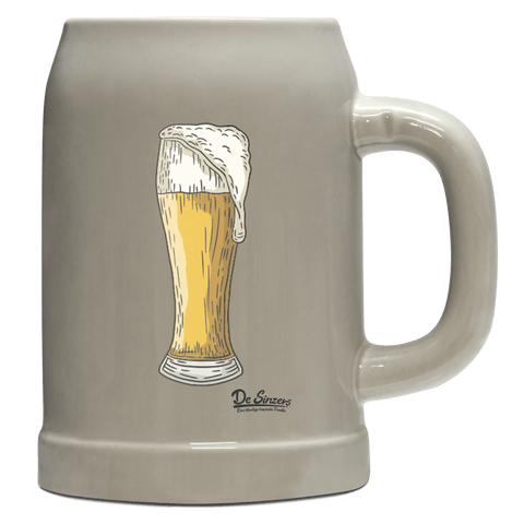 Die Elemente Weißbier Bierkrug 500ml Grau Watzmann Front