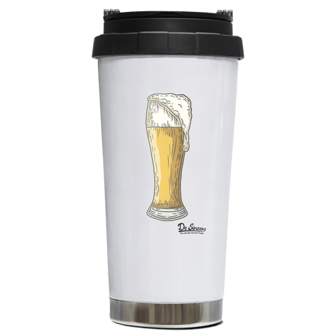 Die Elemente Weißbier Edelstahl Trinkbecher To Go 470ml Weiss Wildbarren Front