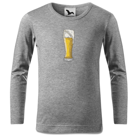 Die Elemente Weissbier Longsleeve Kinder Grau Meliert Waldering Front