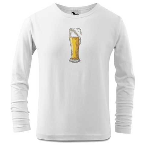 Die Elemente Weissbier Longsleeve Kinder Weiss Westerndorf Front