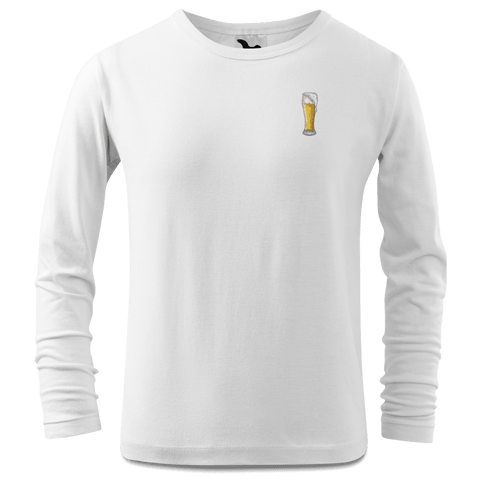 Die Elemente Weissbier Longsleeve Kinder Weiss Ziegelberg Front