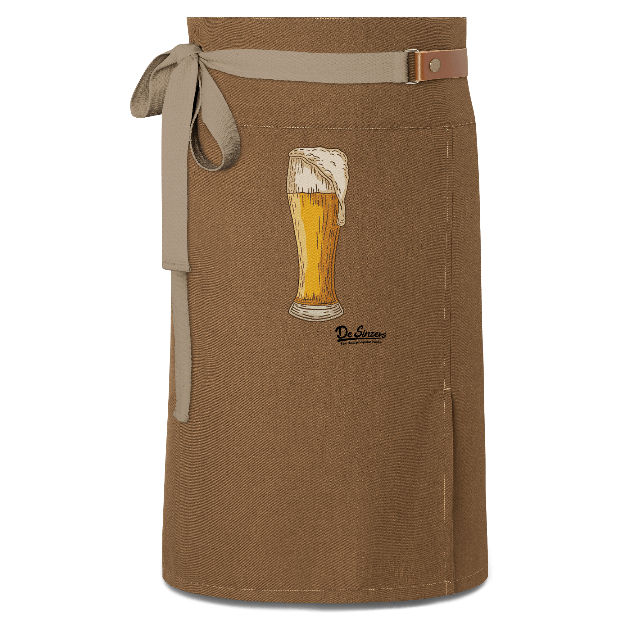 Die Elemente Weissbier Schuerze Vorbinder Braun Haidham Front