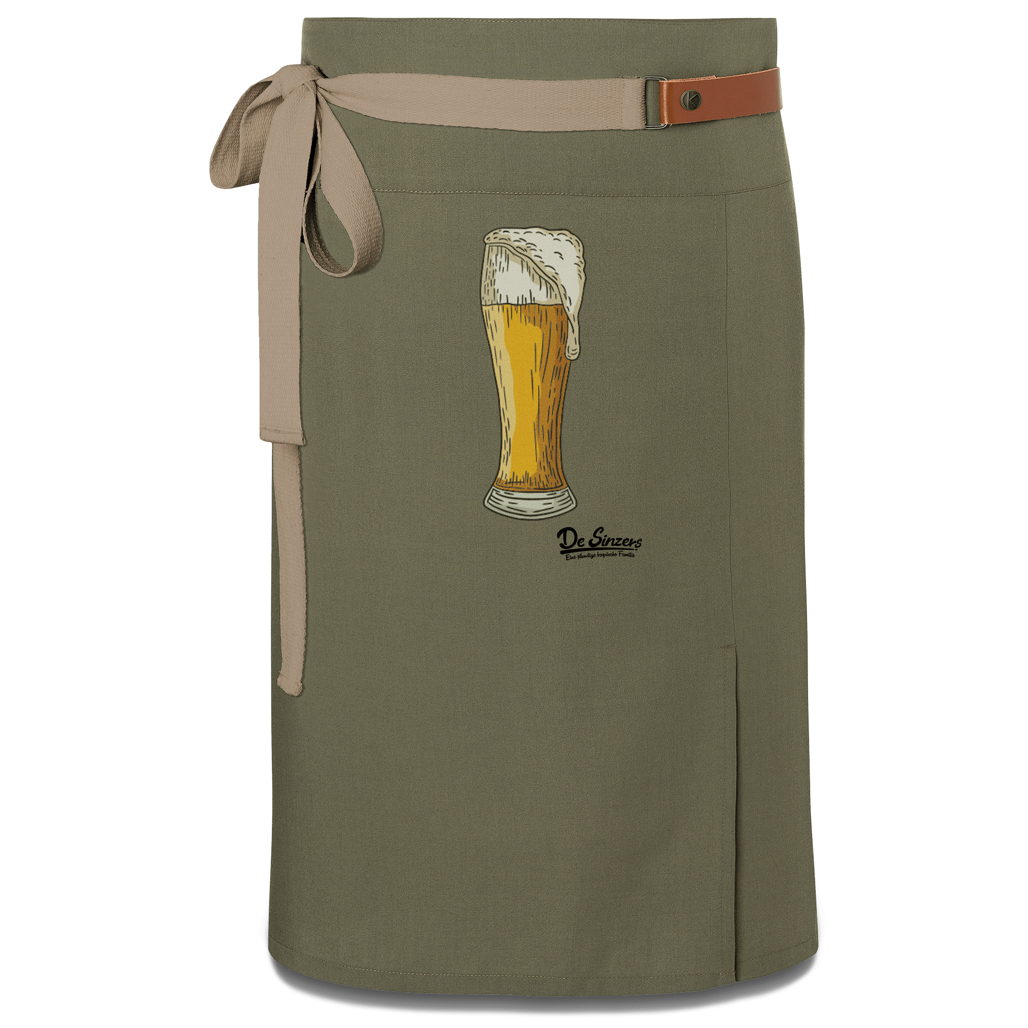 Die Elemente Weissbier Schuerze Vorbinder Gruen Langhausen Front