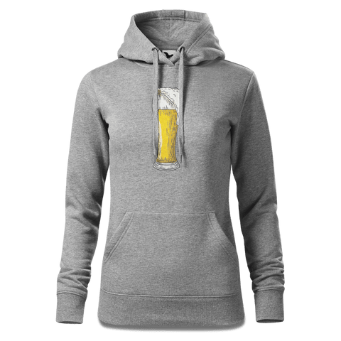 Die Elemente Weissbier Sweatshirt Hoody Damen Grau Meliert Kieling Front