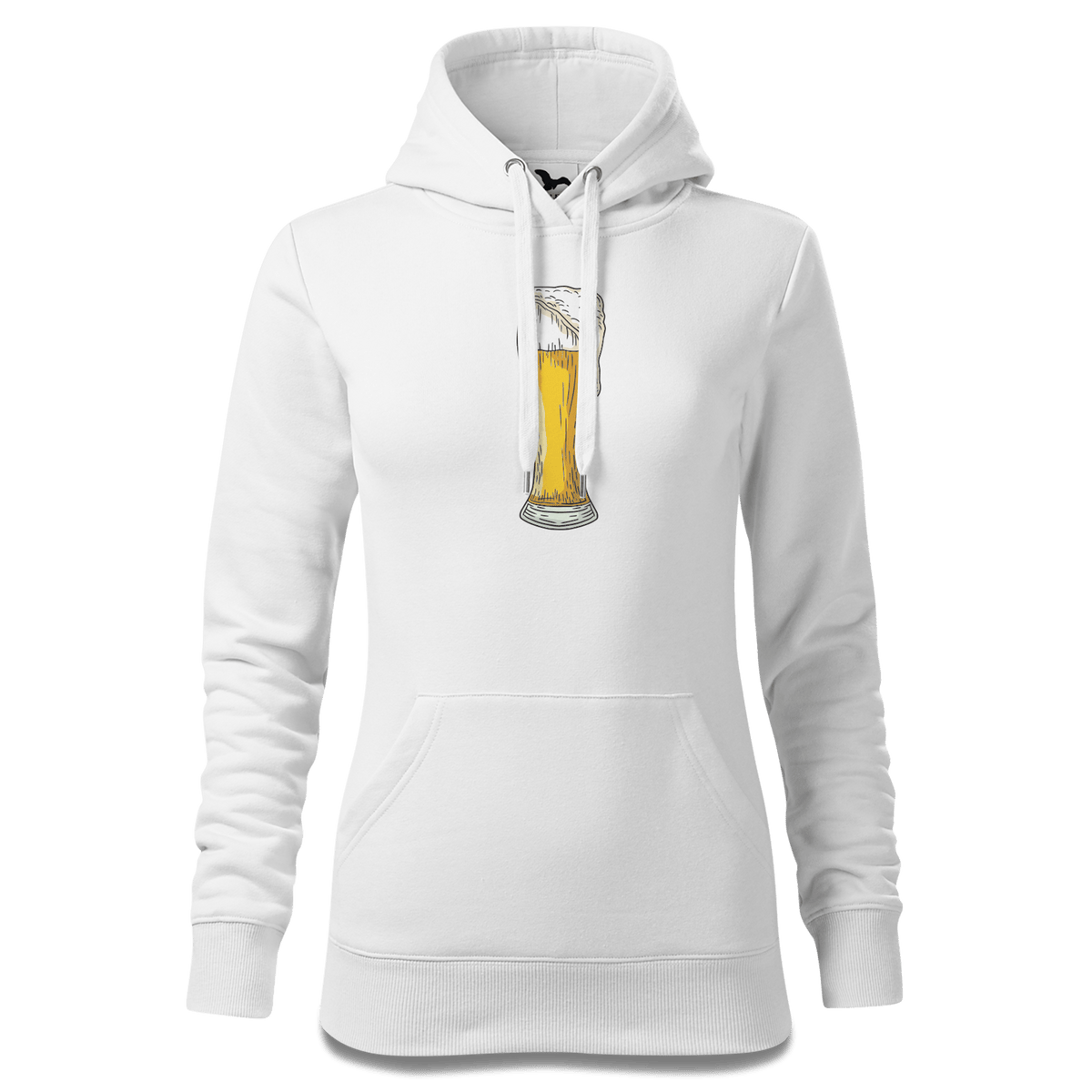 Die Elemente Weissbier Sweatshirt Hoody Damen Weiss Eckenholz Front