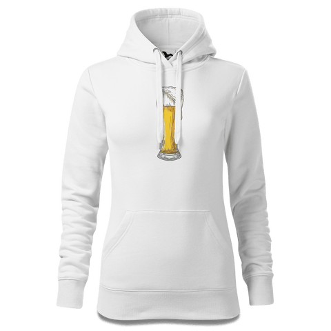 Die Elemente Weissbier Sweatshirt Hoody Damen Weiss Eckenholz Front