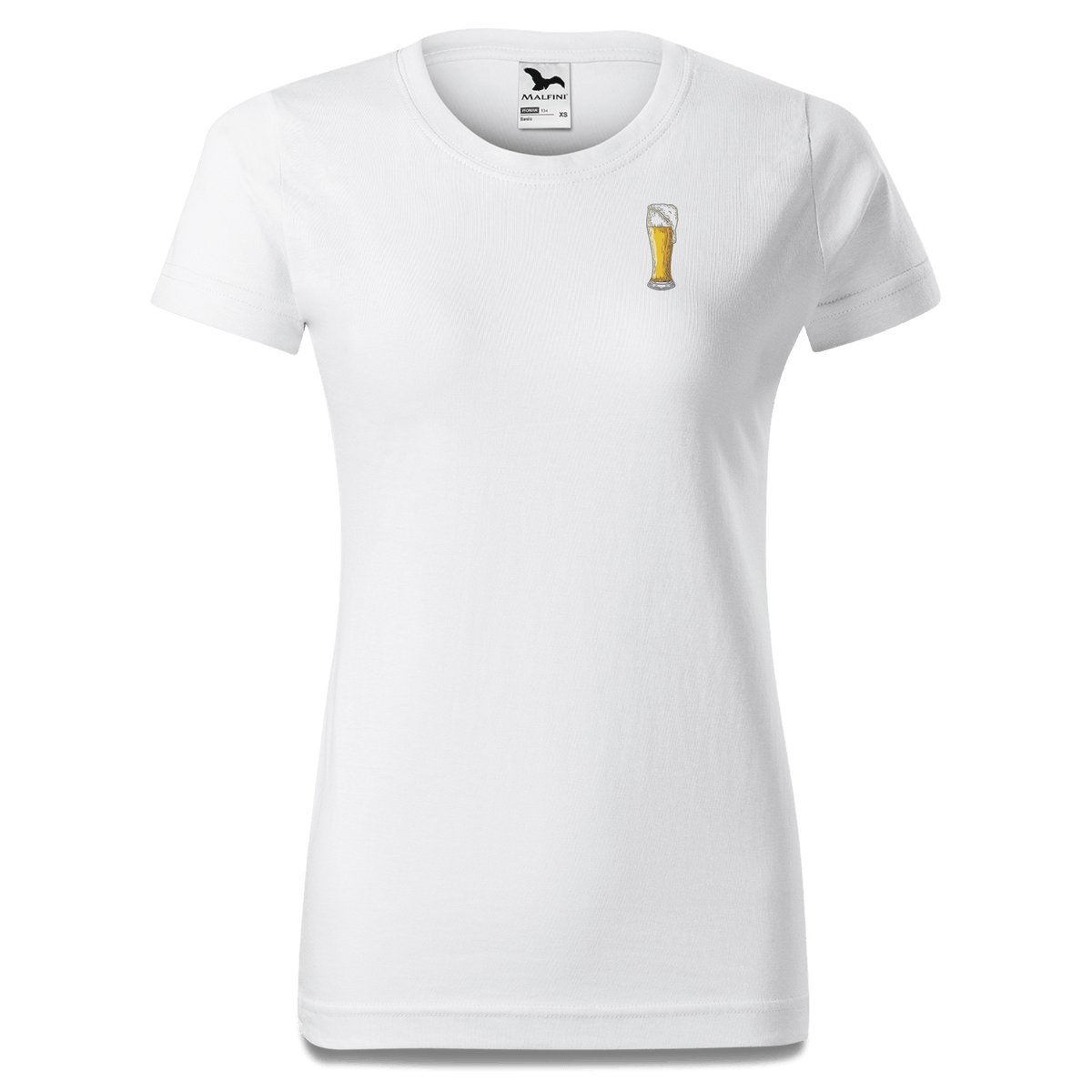 Die Elemente Weissbier T Shirt Damen Weiss Kragling Front