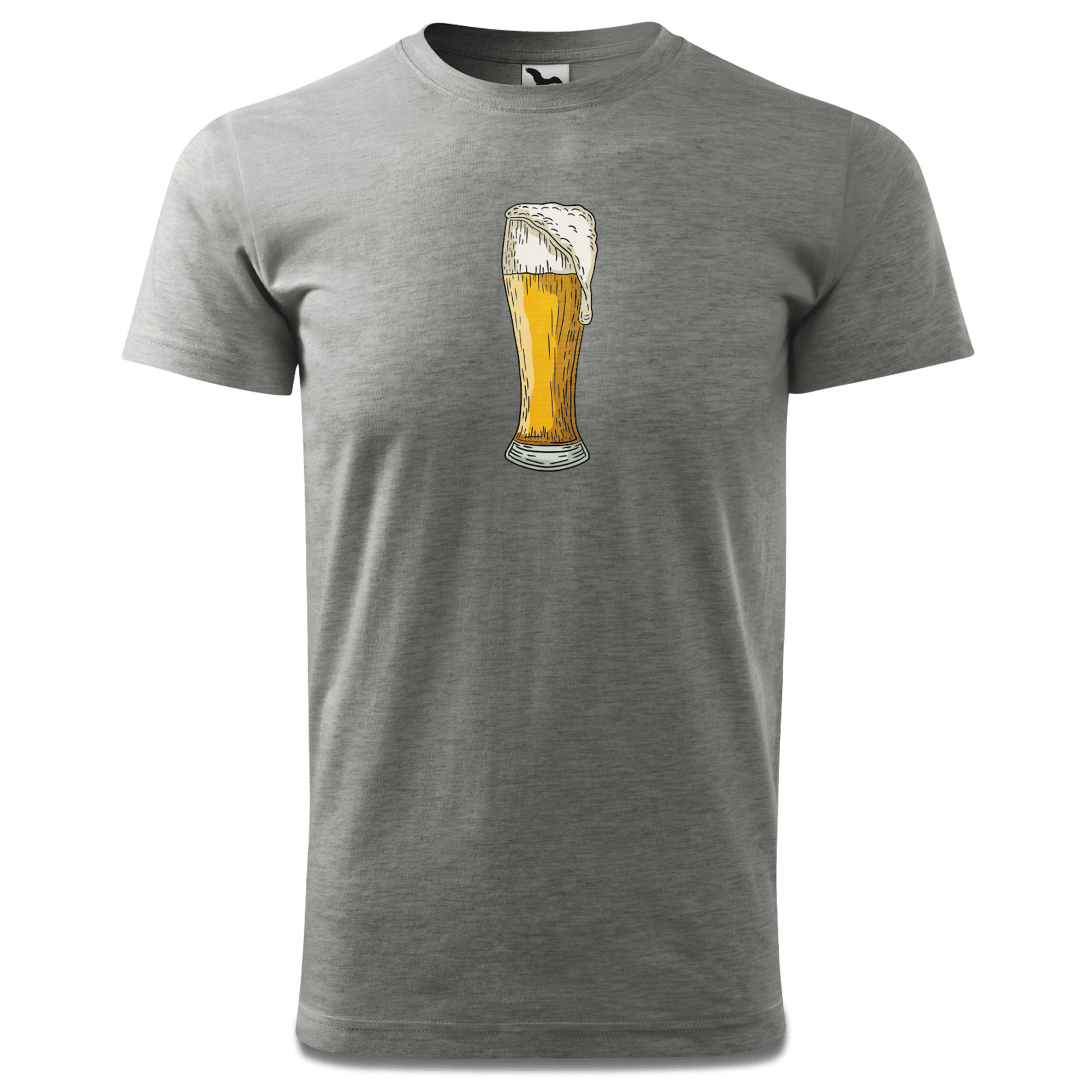 Die Elemente Weissbier T Shirt Herren Grau Meliert Hofau Front