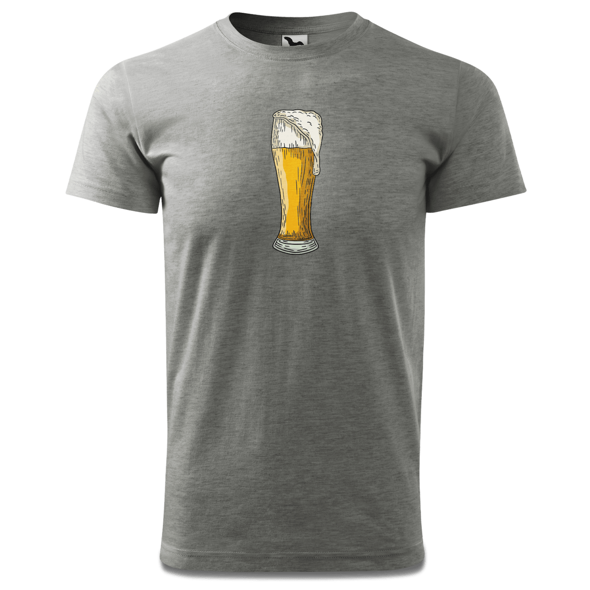 Die Elemente Weissbier T Shirt Herren Grau Meliert Hofau Front