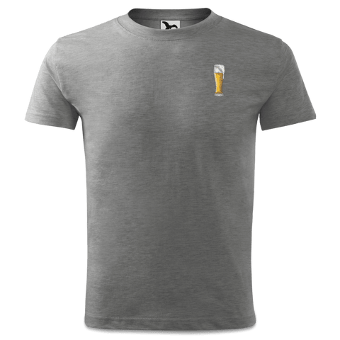 Die Elemente Weissbier T Shirt Kinder Grau Meliert Holzweg Front