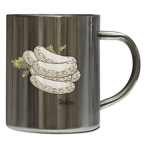 Die Elemente Weißwurscht Edelstahl Kaffeetasse 400ml Grosser Arber Front