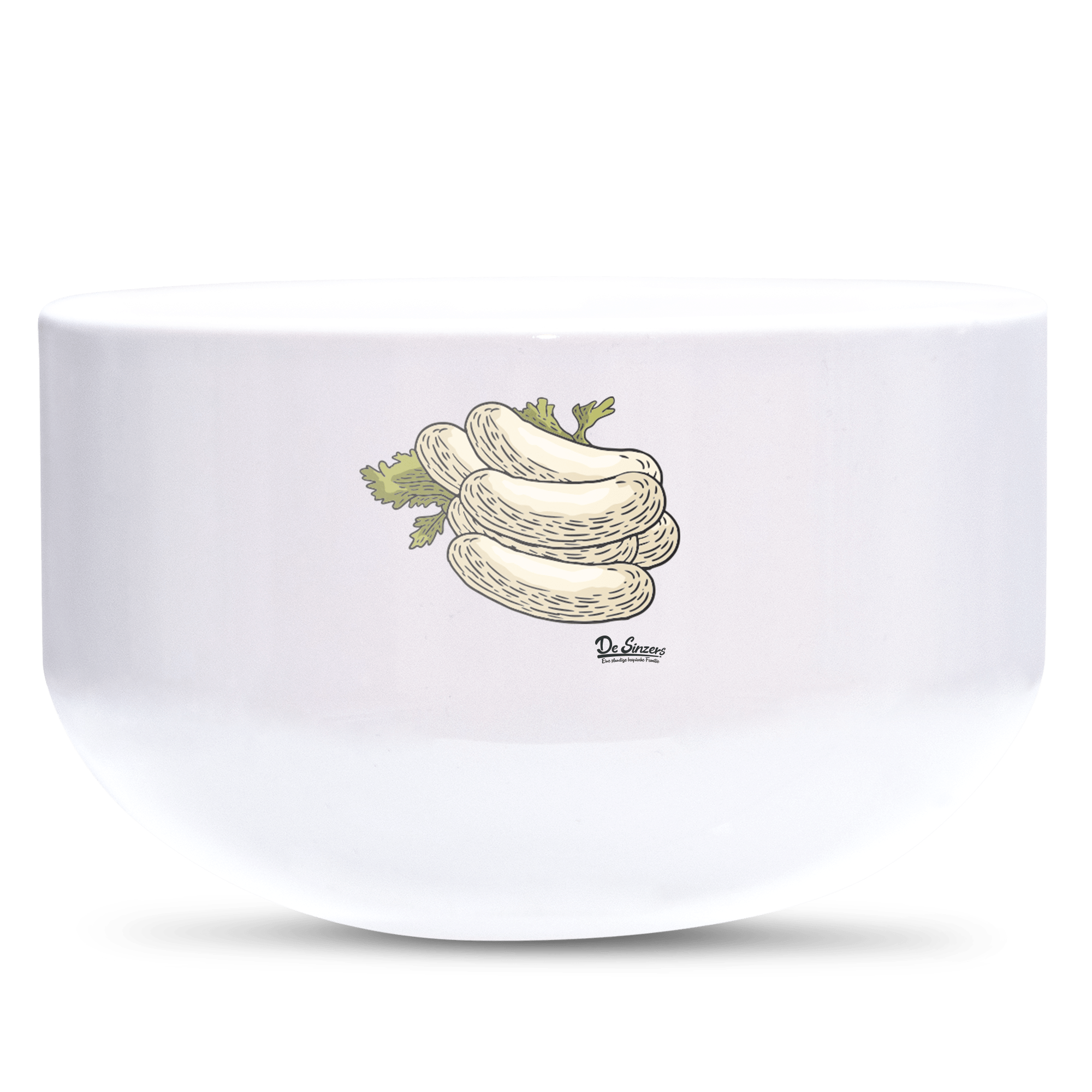 Die Elemente Weißwurscht Keramik Mueslischale Weiss 600ml Staffelberg Front