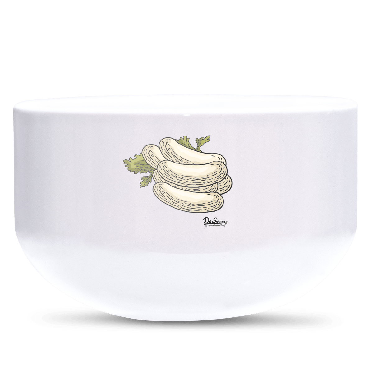 Die Elemente Weißwurscht Keramik Mueslischale Weiss 600ml Staffelberg Front