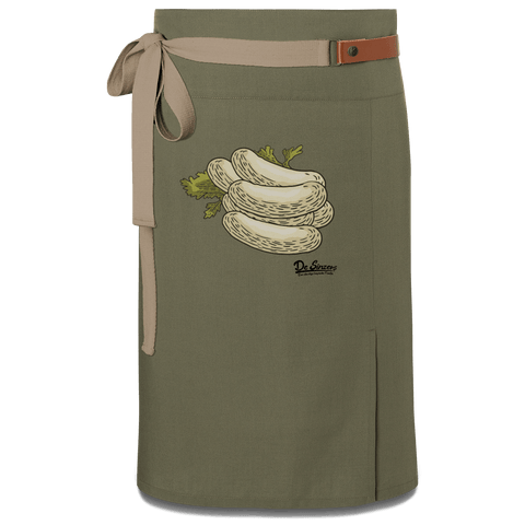 Die Elemente Weisswurscht Schuerze Vorbinder Gruen Langhausen Front