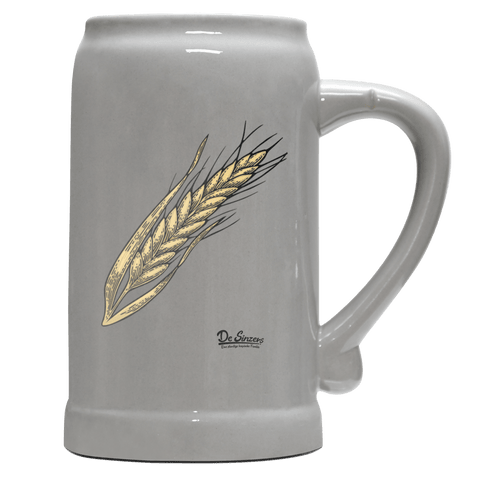Die Elemente Weizen Bierkrug 1000ml Grau Zugspitze Front
