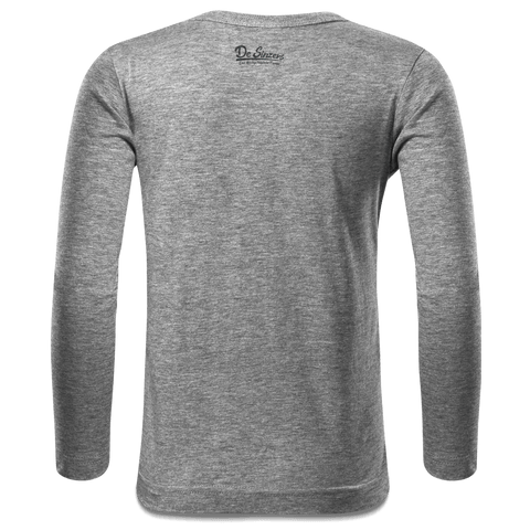 Die Elemente Weizen Longsleeve Kinder Grau Meliert Weinberg Back