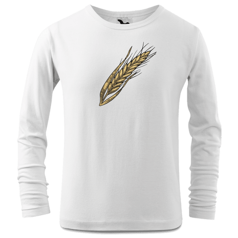 Die Elemente Weizen Longsleeve Kinder Weiss Westerndorf Front