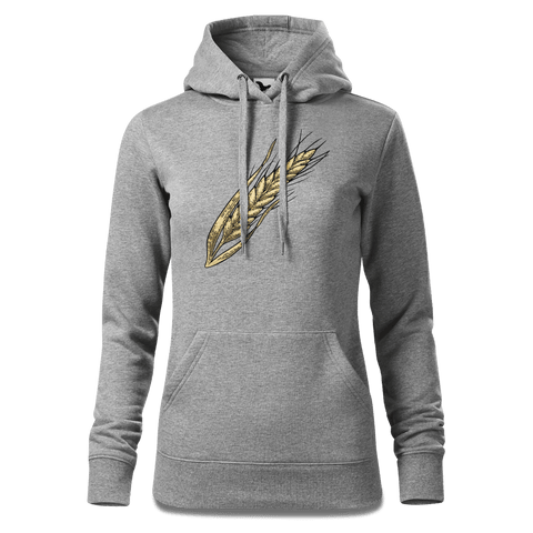 Die Elemente Weizen Sweatshirt Hoody Damen Grau Meliert Kieling Front