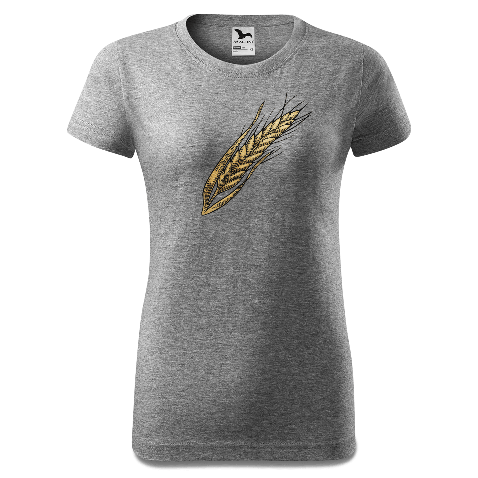 Die Elemente Weizen T Shirt Damen Grau Meliert Schlossberg Front