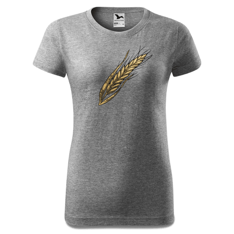 Die Elemente Weizen T Shirt Damen Grau Meliert Schlossberg Front