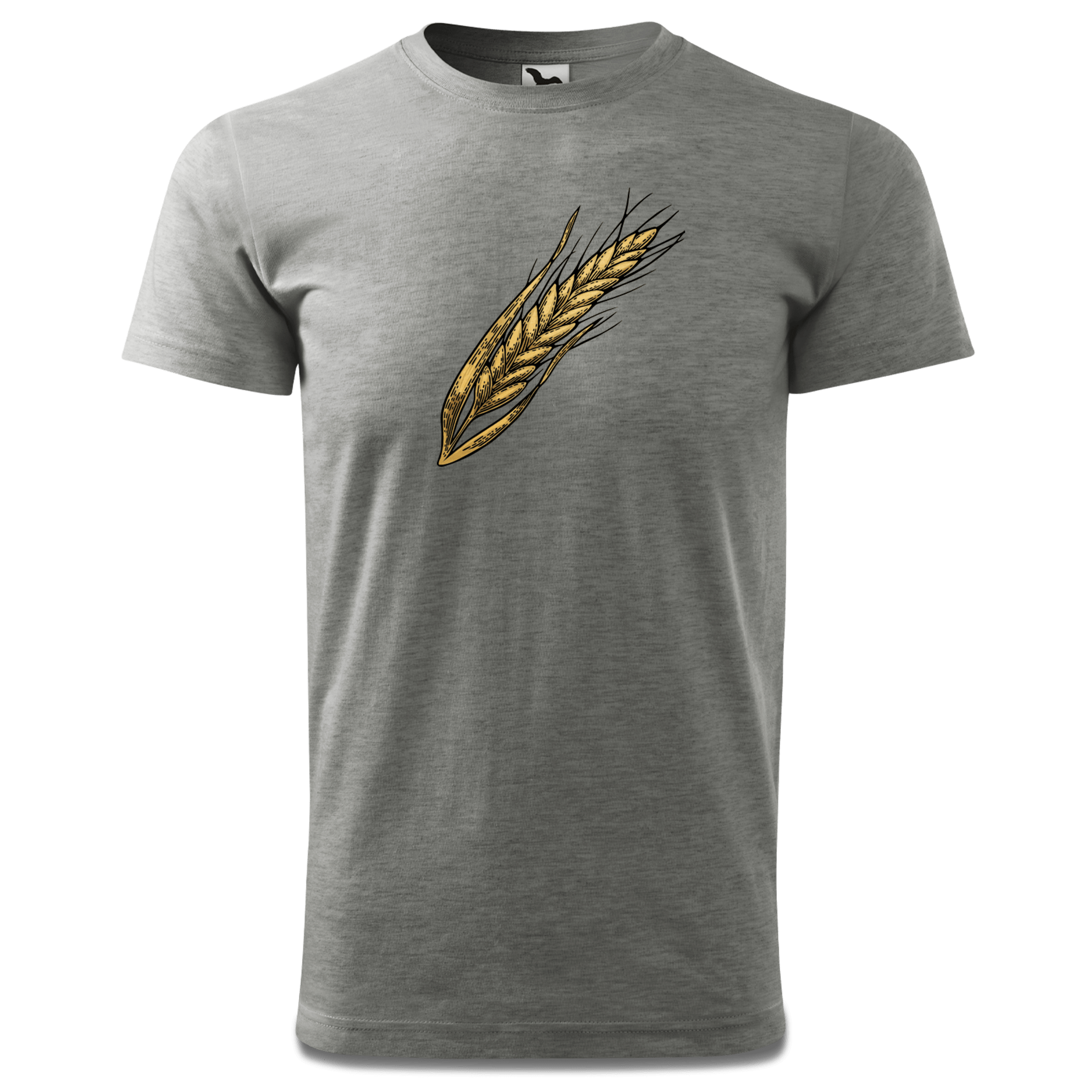 Die Elemente Weizen T Shirt Herren Grau Meliert Hofau Front