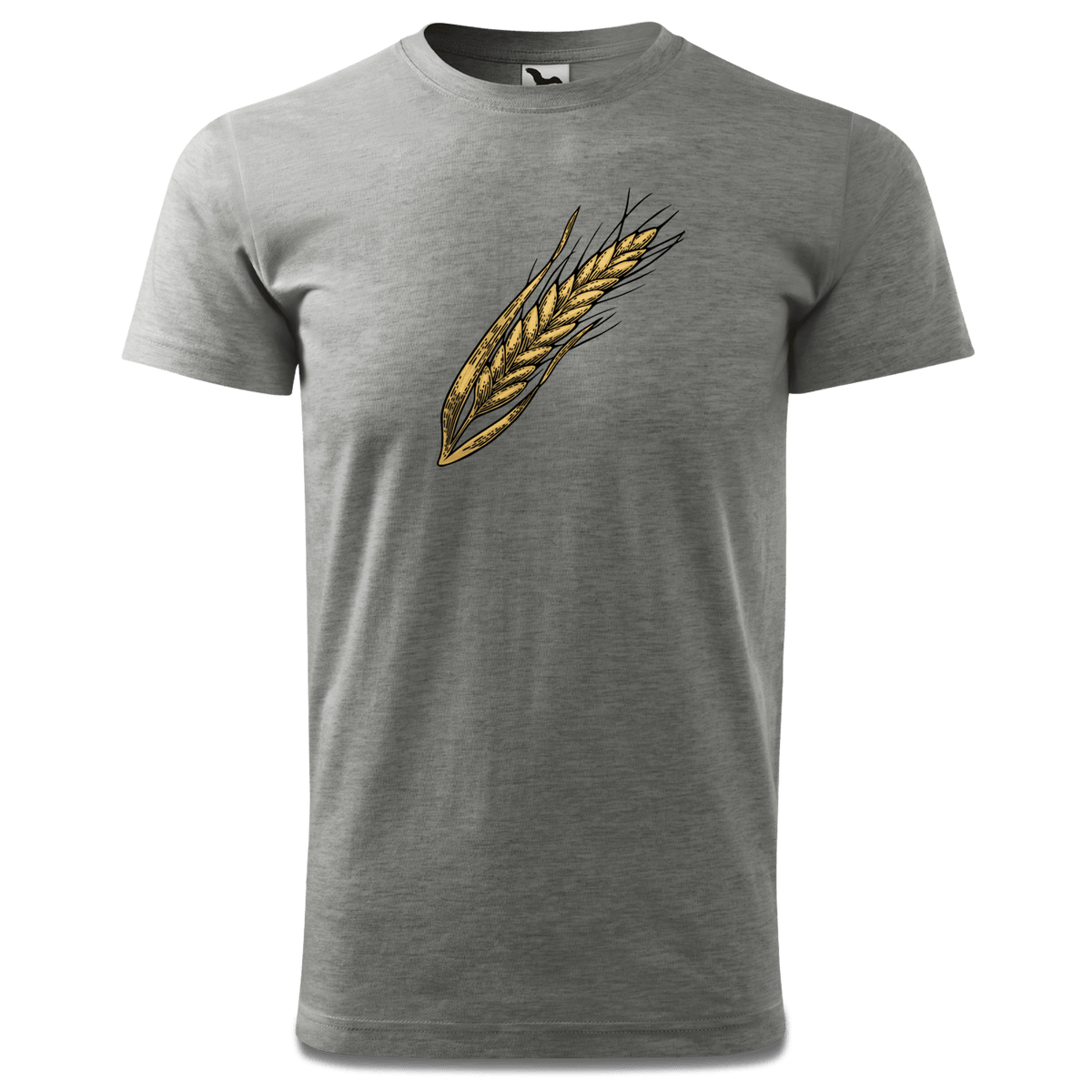 Die Elemente Weizen T Shirt Herren Grau Meliert Hofau Front