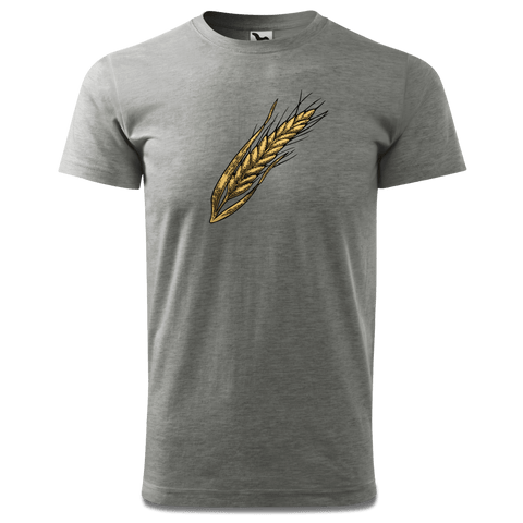 Die Elemente Weizen T Shirt Herren Grau Meliert Hofau Front