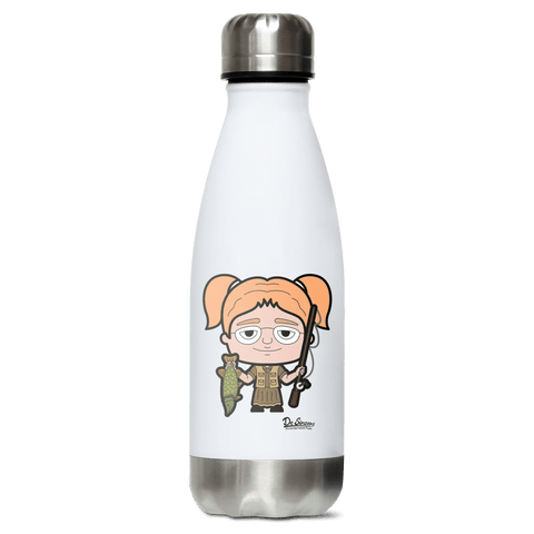 Die Jung Sinzerin Angler Edelstahl Thermoflasche 350ml Weiss Silber Kreuzspitze Front