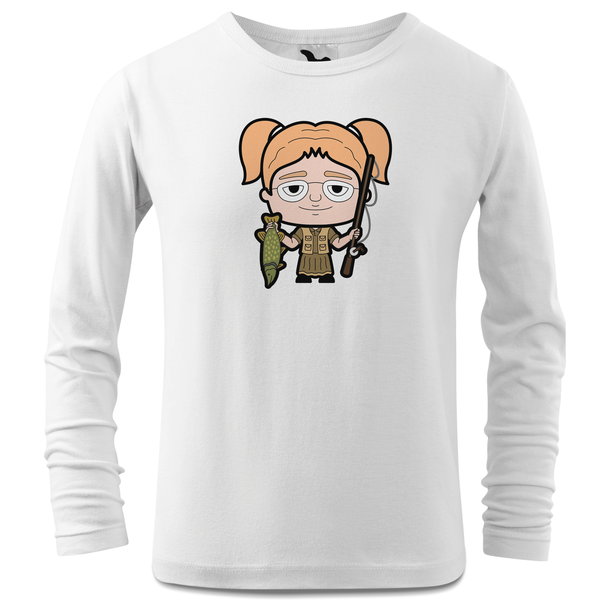 Die Jung Sinzerin Angler Longsleeve Kinder Weiss Westerndorf Front