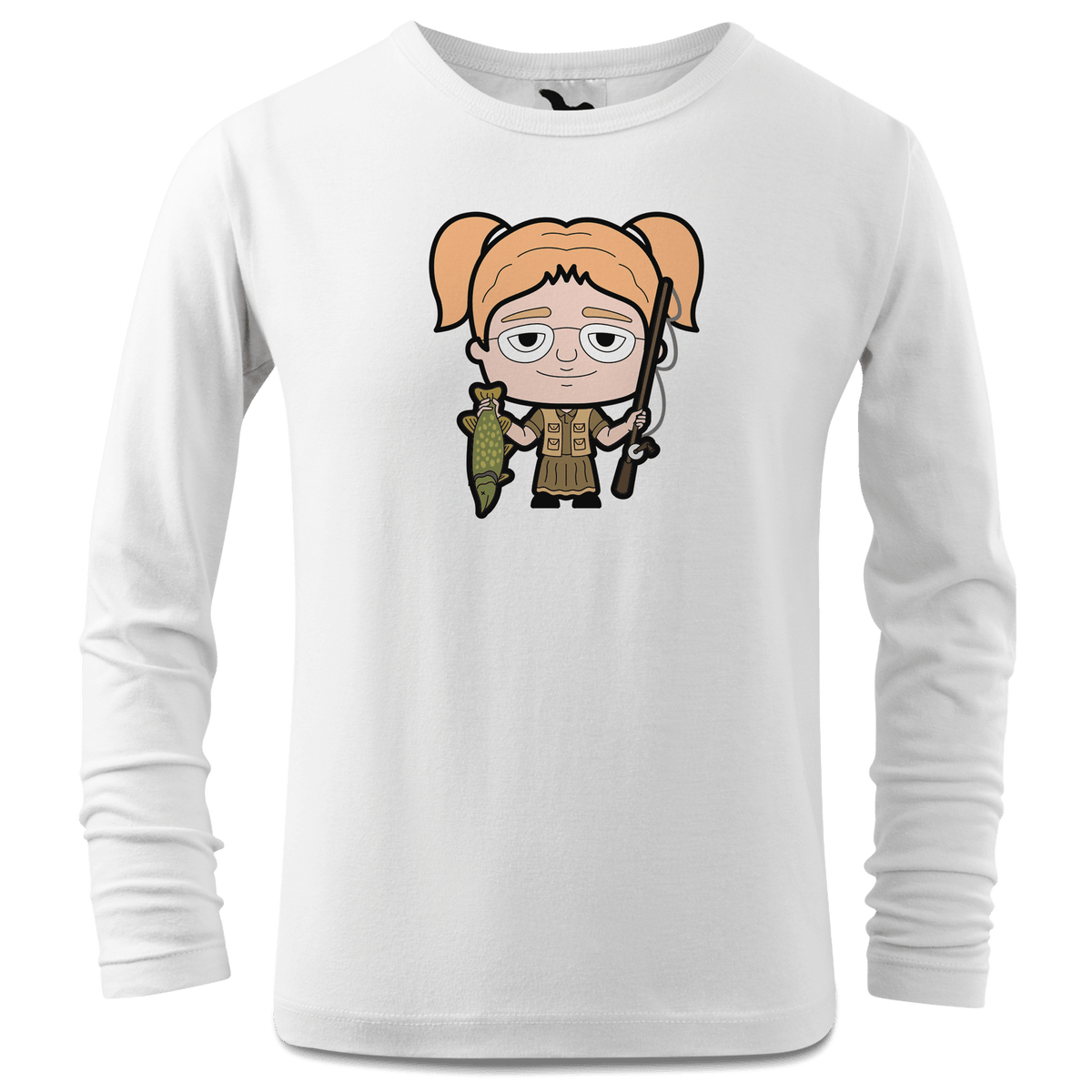 Die Jung Sinzerin Angler Longsleeve Kinder Weiss Westerndorf Front