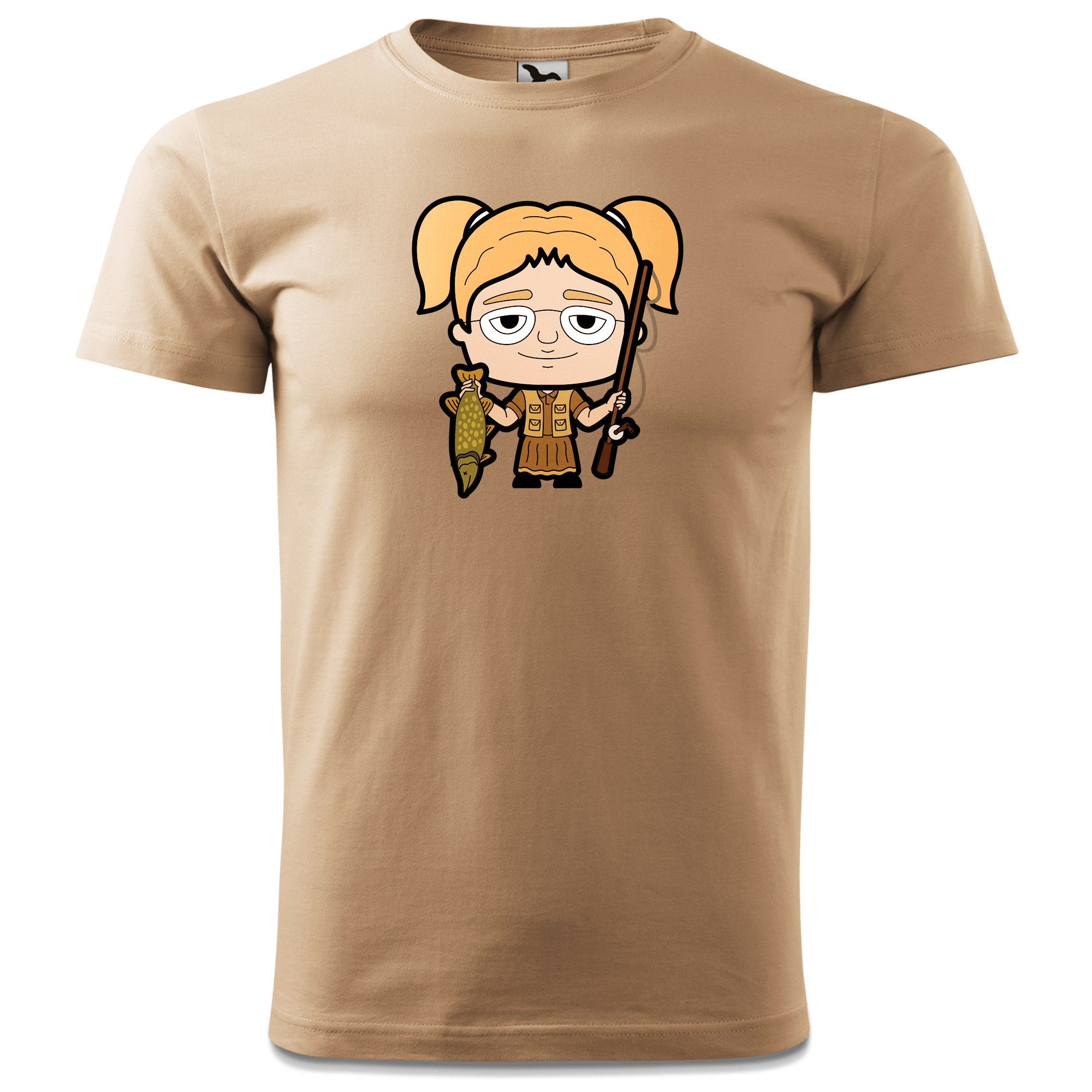 Die Jung Sinzerin Angler T Shirt Herren Sand Hofmuehle Front
