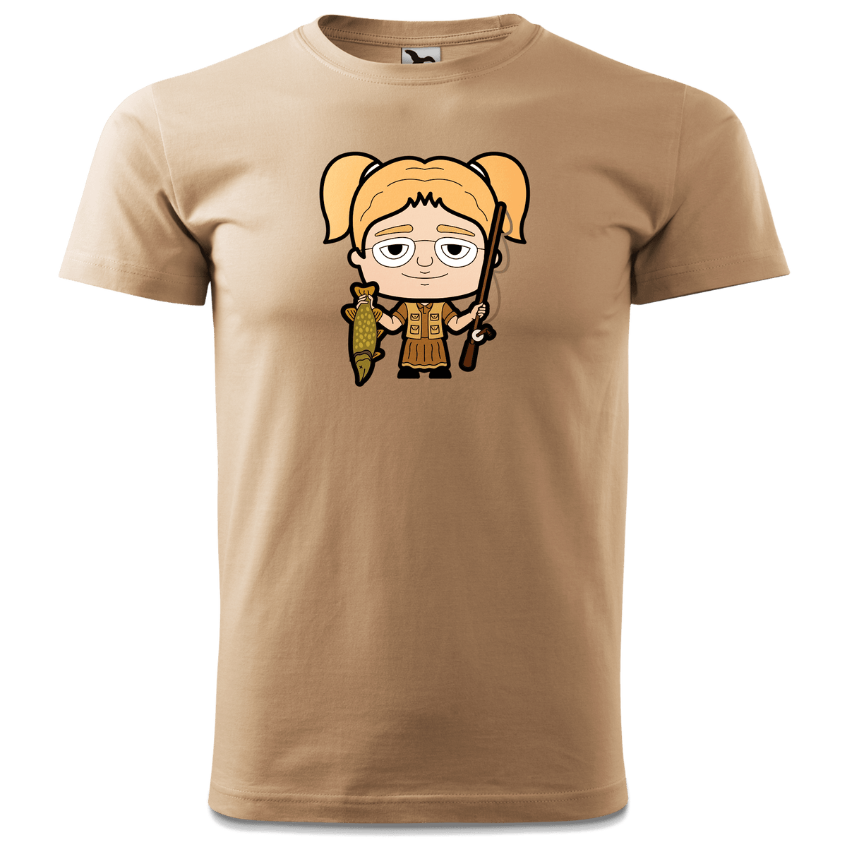 Die Jung Sinzerin Angler T Shirt Herren Sand Hofmuehle Front