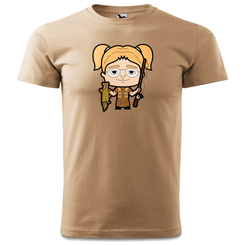 Die Jung Sinzerin Angler T Shirt Herren Sand Hofmuehle Front