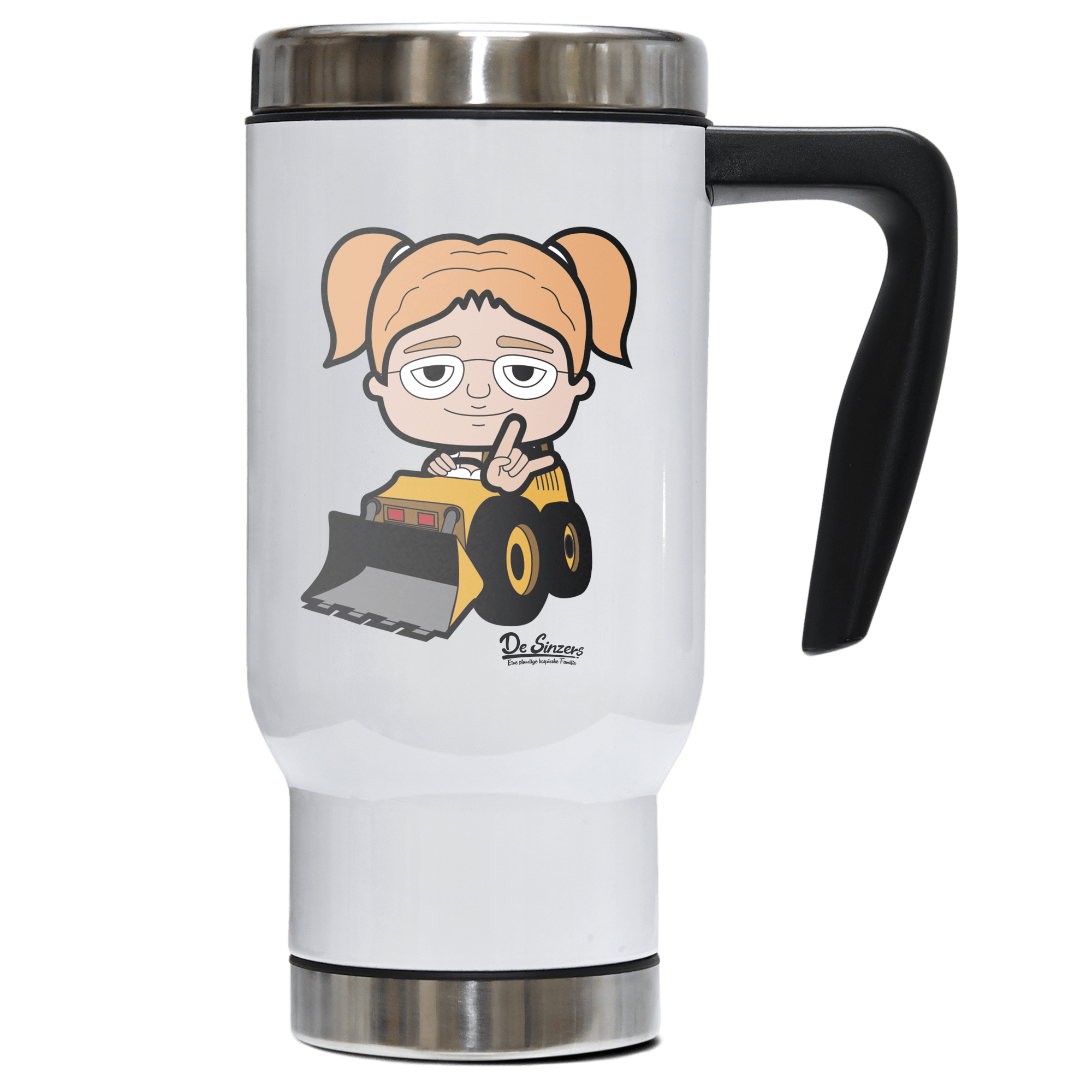 Die Jung Sinzerin Baggerfahrer Edelstahl Thermobecher To Go 500ml Weiss Kindlwand Front