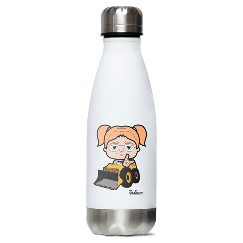 Die Jung Sinzerin Baggerfahrer Edelstahl Thermoflasche 350ml Weiss Silber Kreuzspitze Front