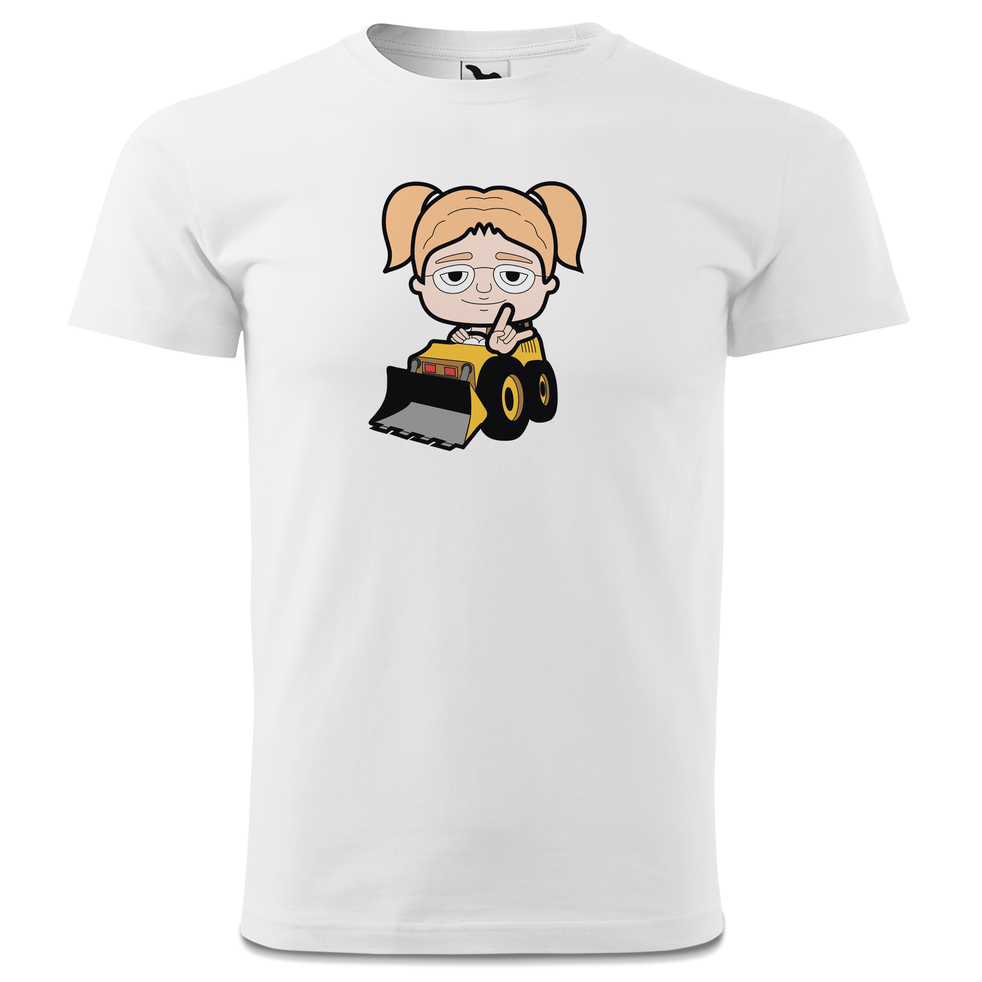 Die Jung Sinzerin Baggerfahrer T Shirt Herren Weiss Landl Front